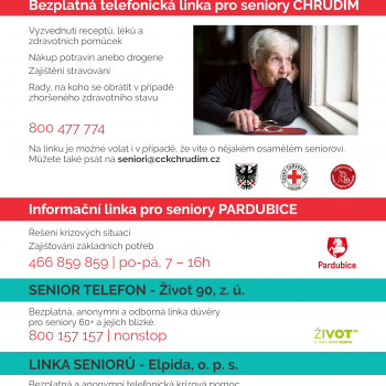 Přečtete si více ze článku Informace a pomoc pro seniory z Chrudimi a Pardubice během epidemie.